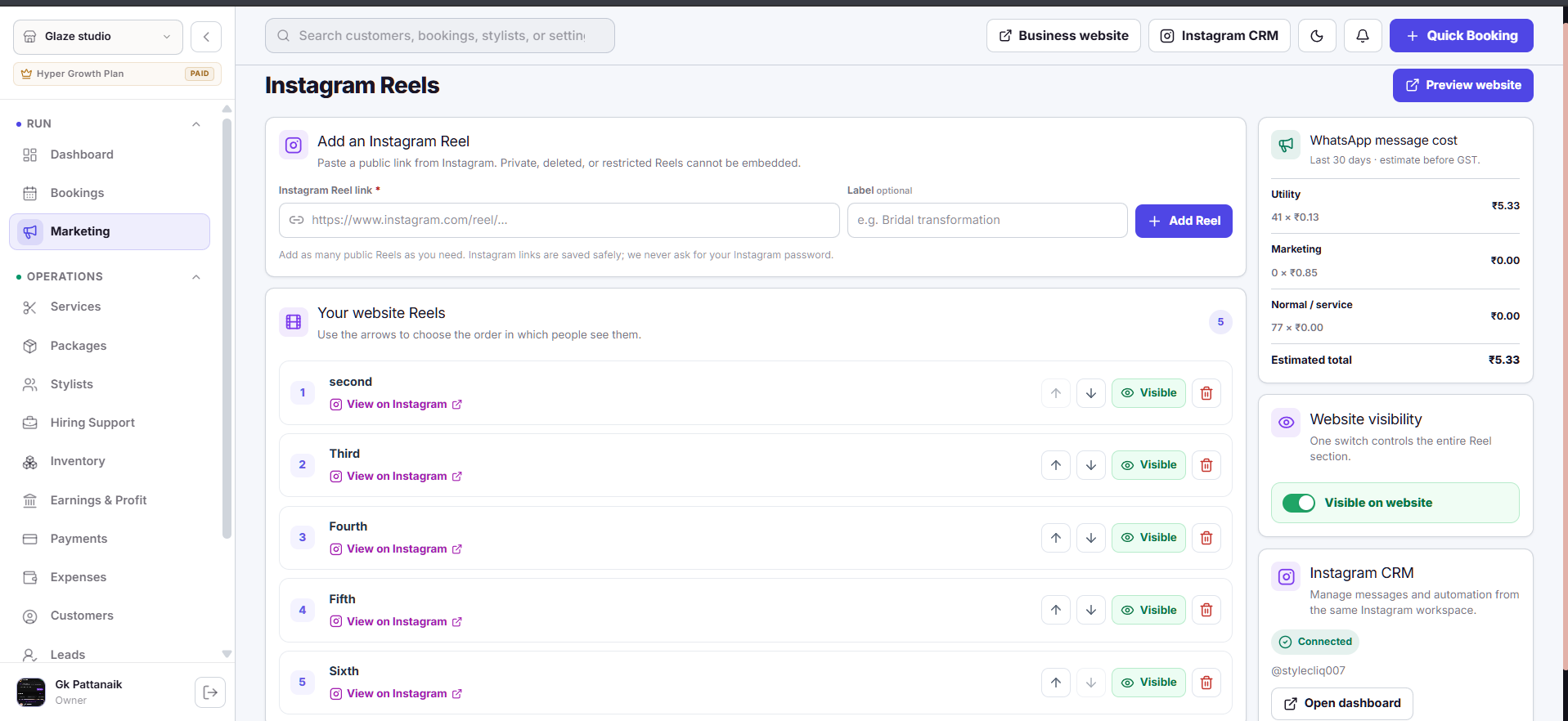 StyleCliq Instagram content workflow